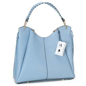 Geanta dama din piele naturala DiAmanti Abrianna Bleu D1532